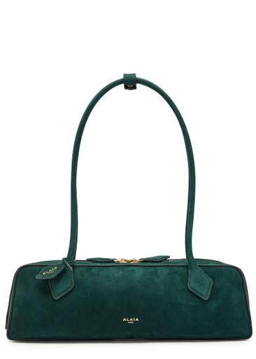 Le Teckle medium grained nubuck shoulder bag by ALAIA