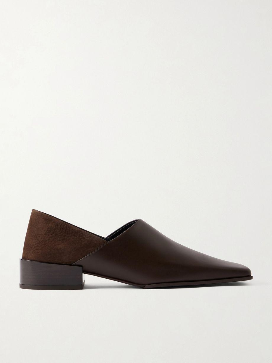 Leather and nubuck loafers by ALAIA