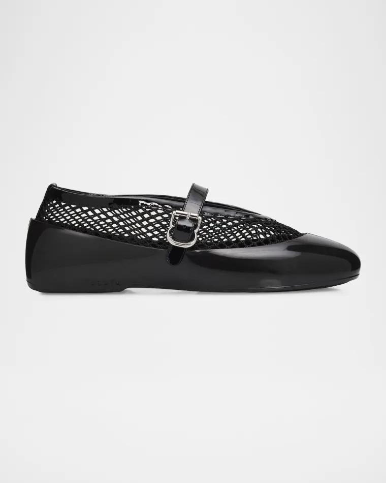 Mesh Mary Jane Ballerina Flats by ALAIA