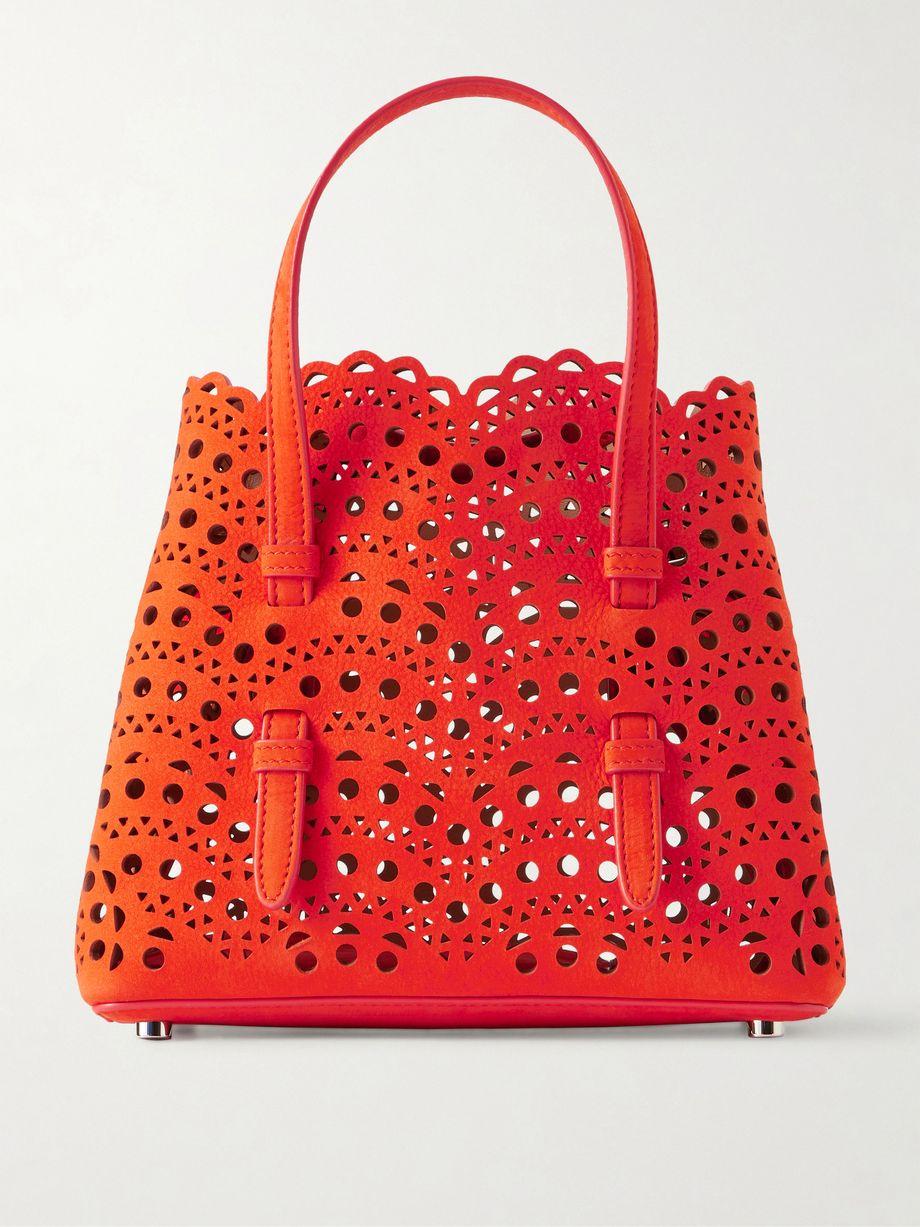 Mina 20 laser-cut leather tote by ALAIA