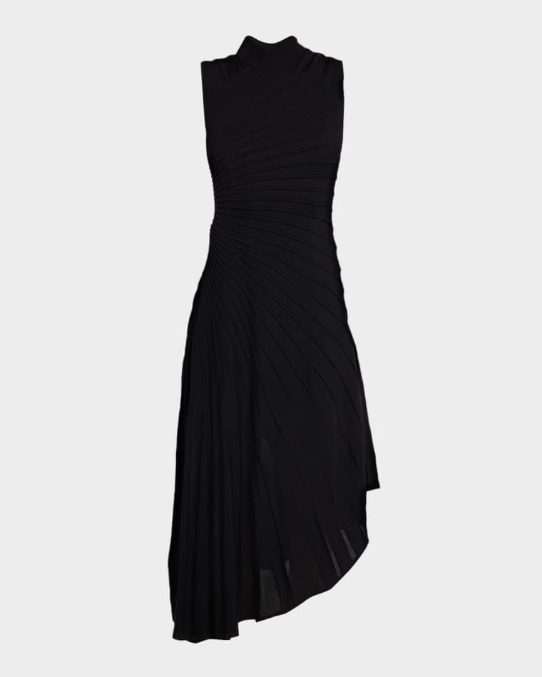 Mock-Neck Sculpting Wool Dress by ALAIA