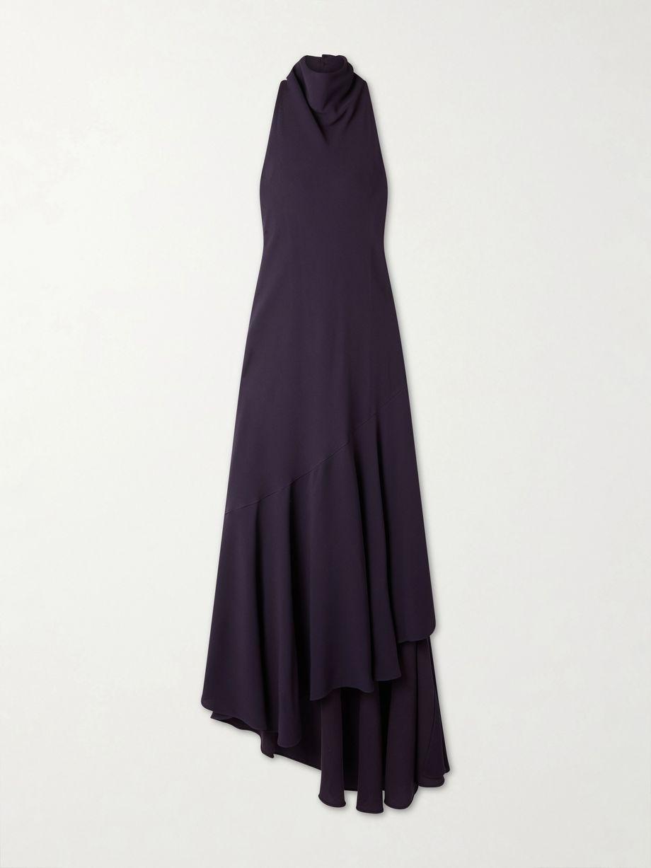 Open-back asymmetric ribbed jersey maxi dress by ALAIA