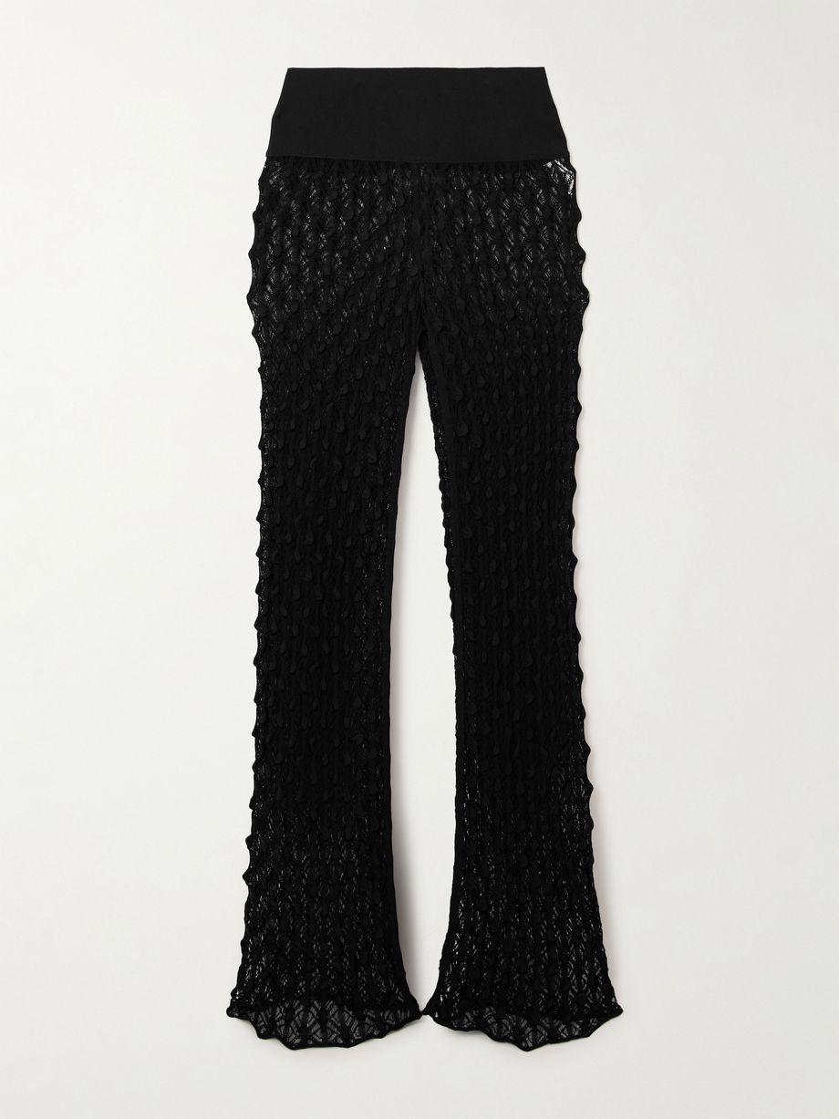 Open-knit straight-leg pants by ALAIA