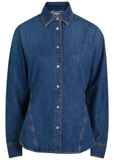 Panelled denim shirt by ALAIA