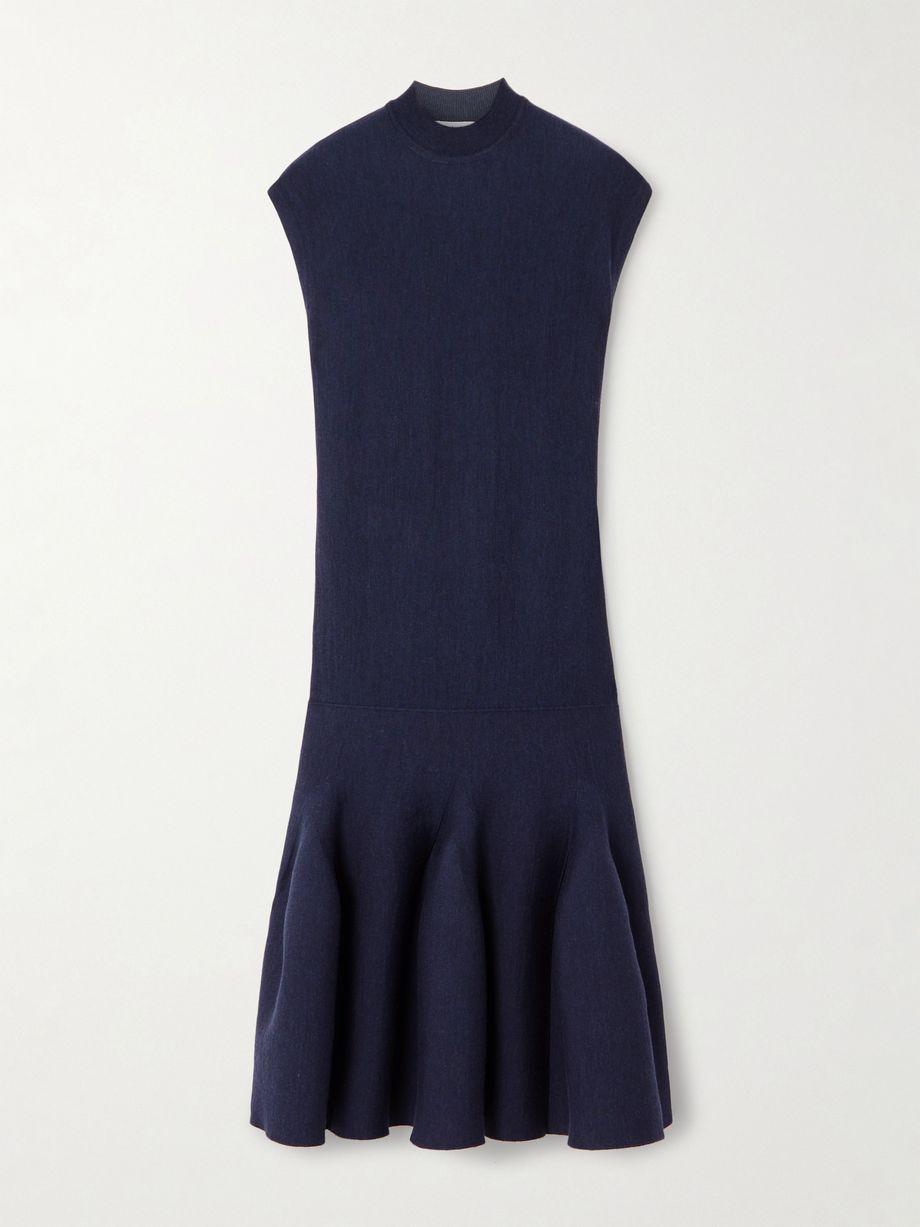 Pleated wool-blend mini dress by ALAIA