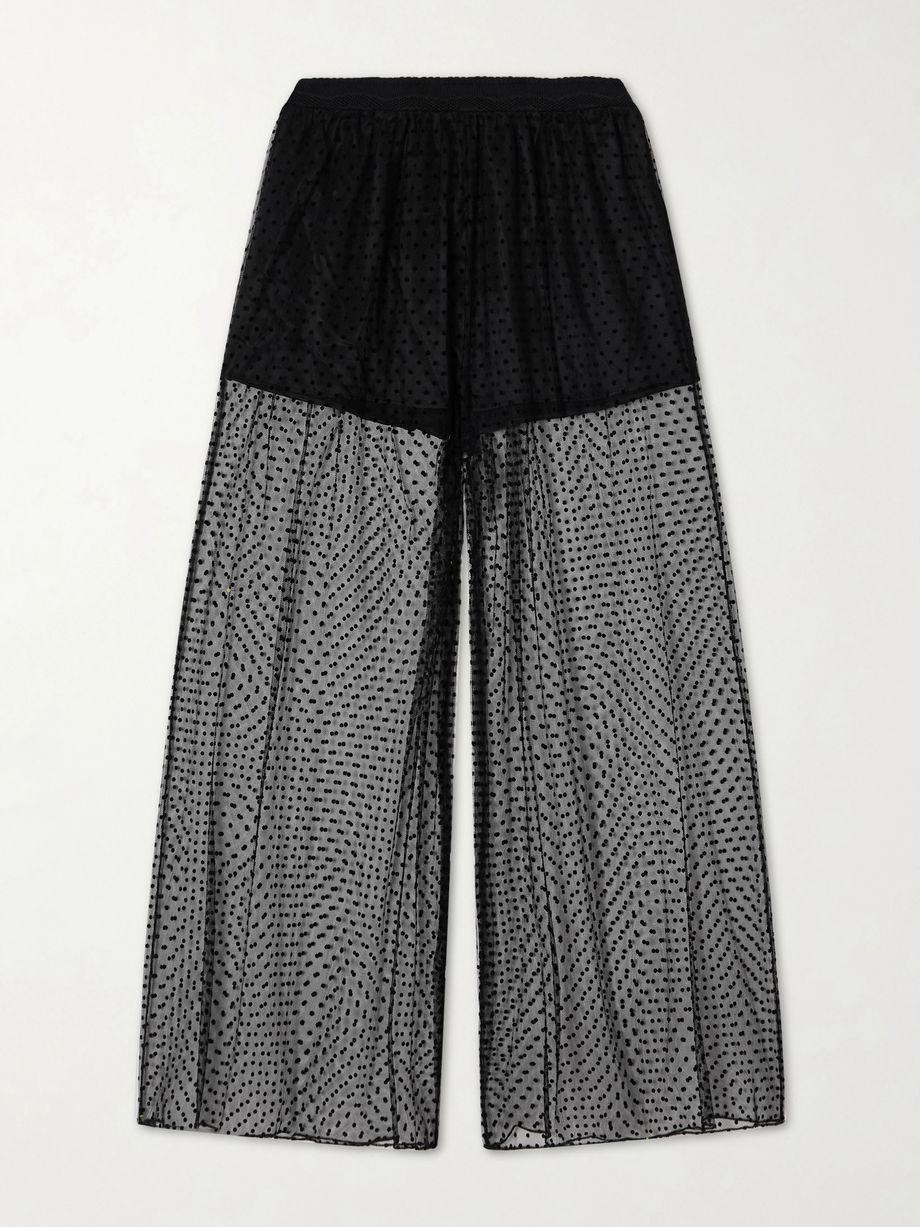 Polka-dot fil coupé organza wide-leg pants by ALAIA