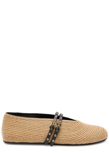Raffia ballet flats by ALAIA