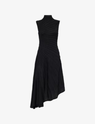 Ray Knit-Panel Wool Midi Dress by ALAIA