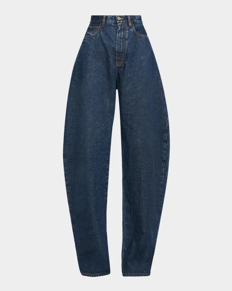 Round Denim Pants by ALAIA