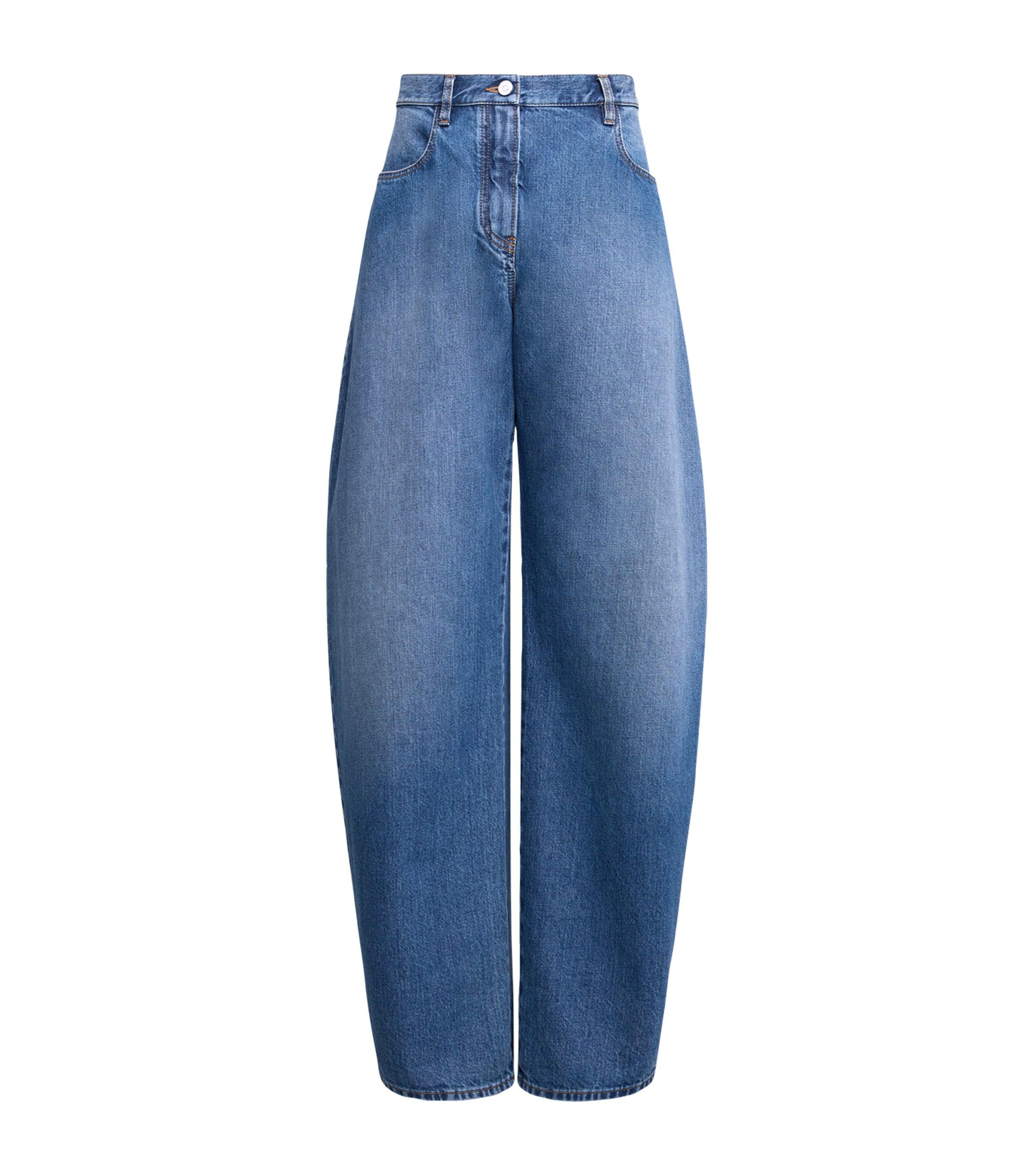 Round Wide-Leg Jeans by ALAIA