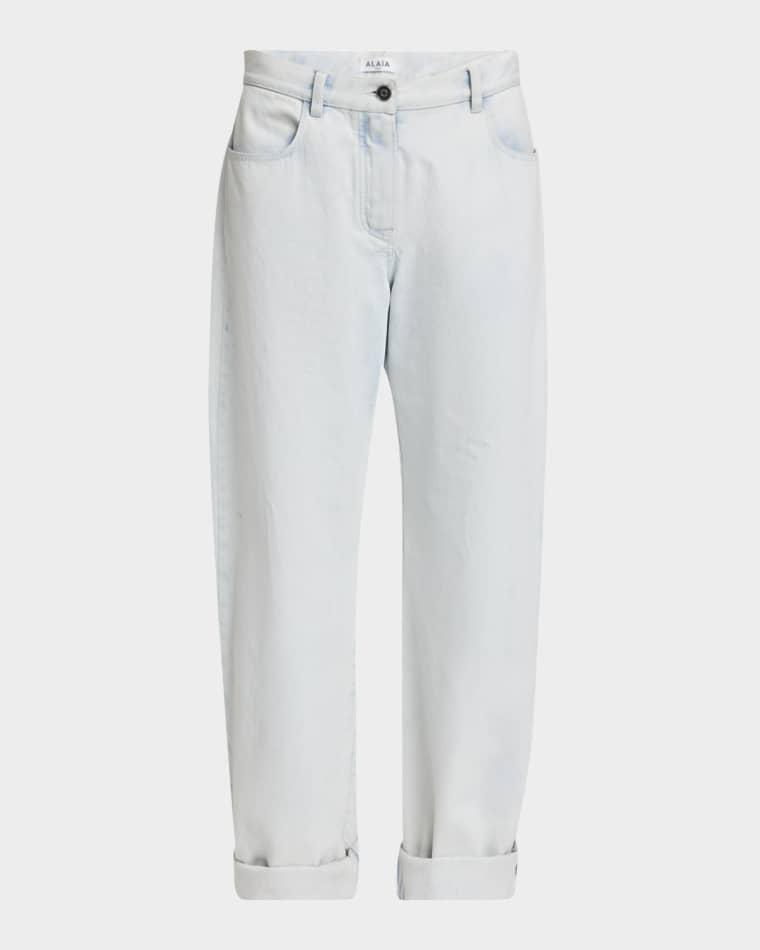 Rounded Low-Rise Jeans by ALAIA