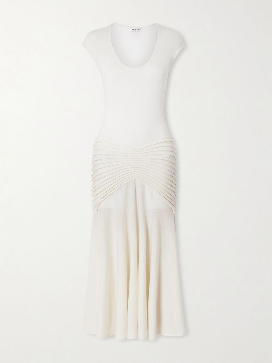 Ruched wool maxi dress by ALAIA