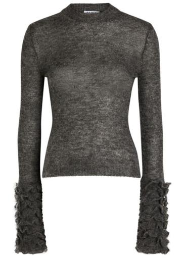Ruffled mohair-blend top by ALAIA