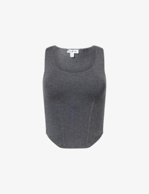 Scoop-Neck Corset Wool-Blend Top by ALAIA