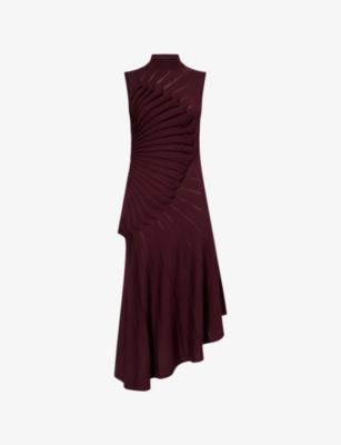 Sculpting Asymmetric Wool Midi Dress by ALAIA