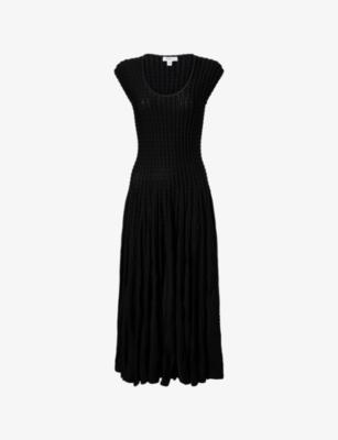 Sleeveless Flared Knit Midi Dress by ALAIA