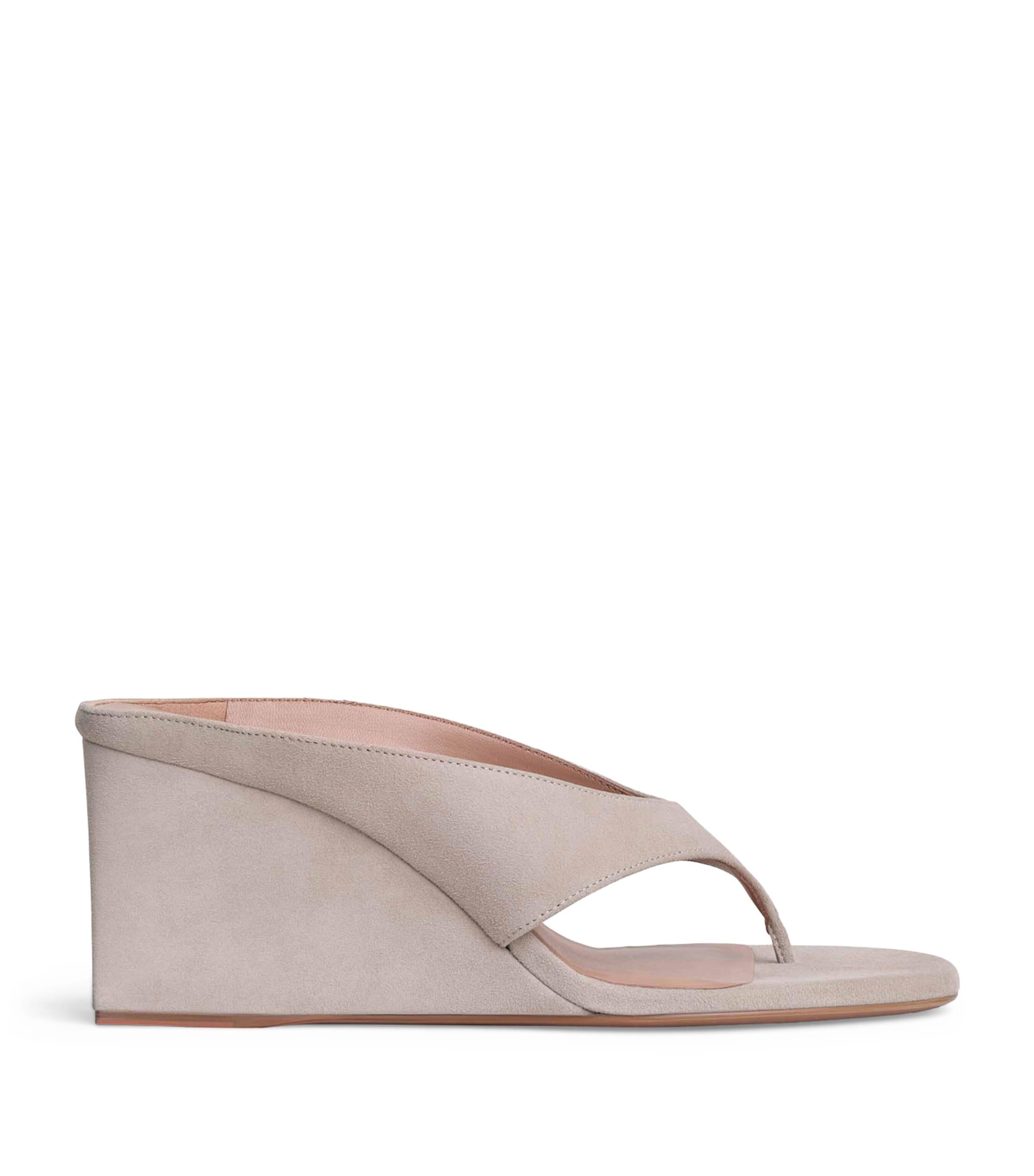 Suede Cube Wedge Sandals 75 by ALAIA