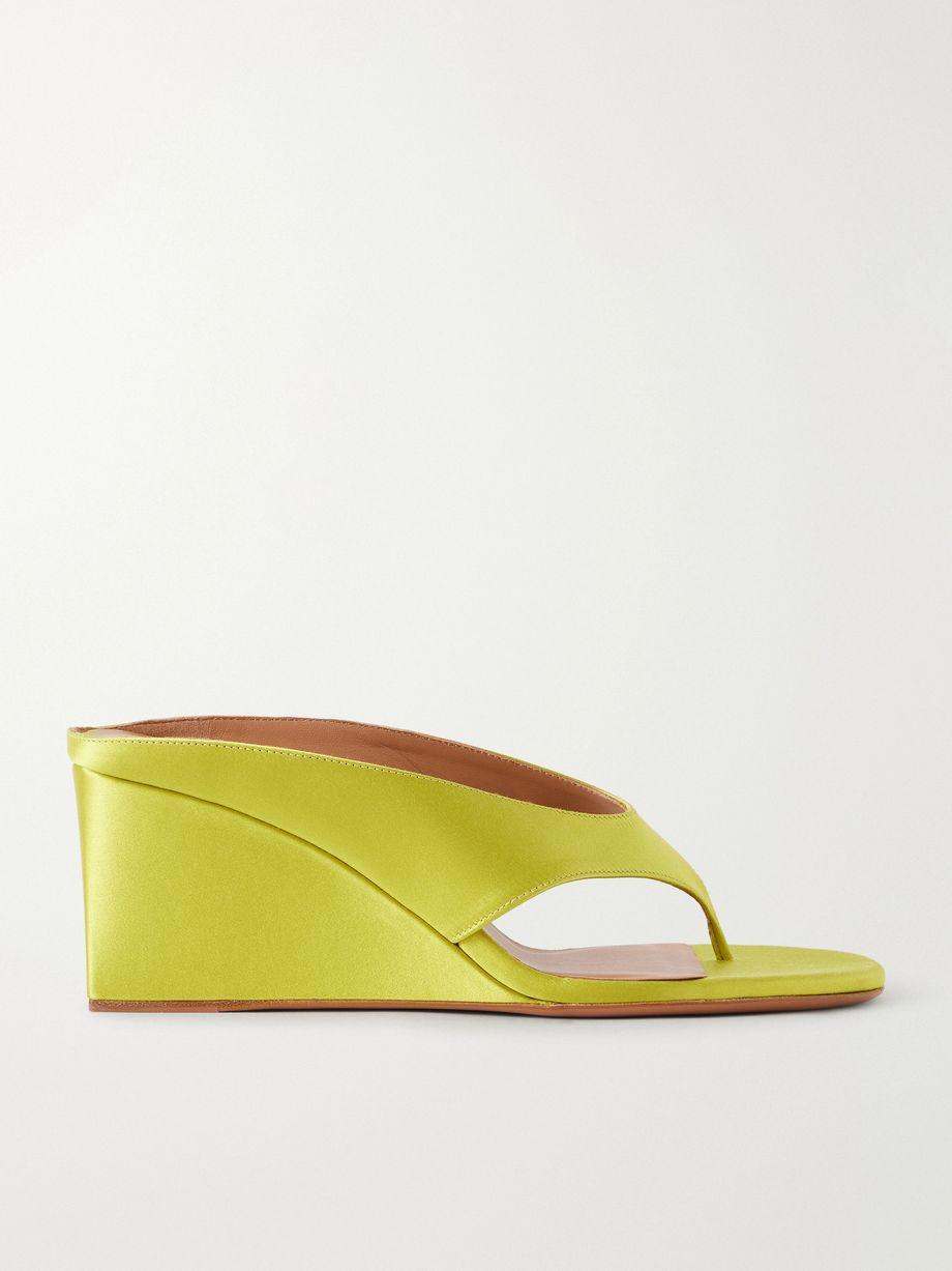 Tong 75 satin wedge sandals by ALAIA
