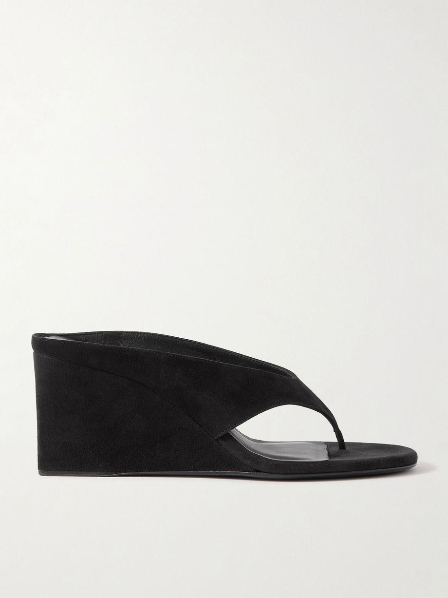 Tong 75 suede wedge sandals by ALAIA