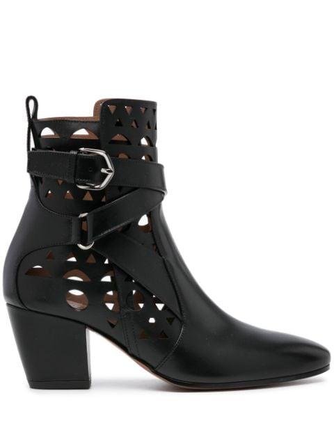 Vienne 60mm leather ankle boots by ALAIA