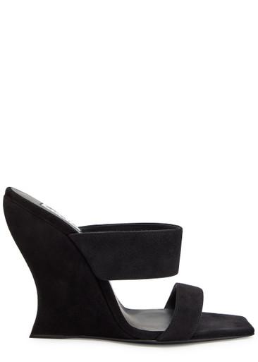 Wave 110 suede wedge mules by ALAIA