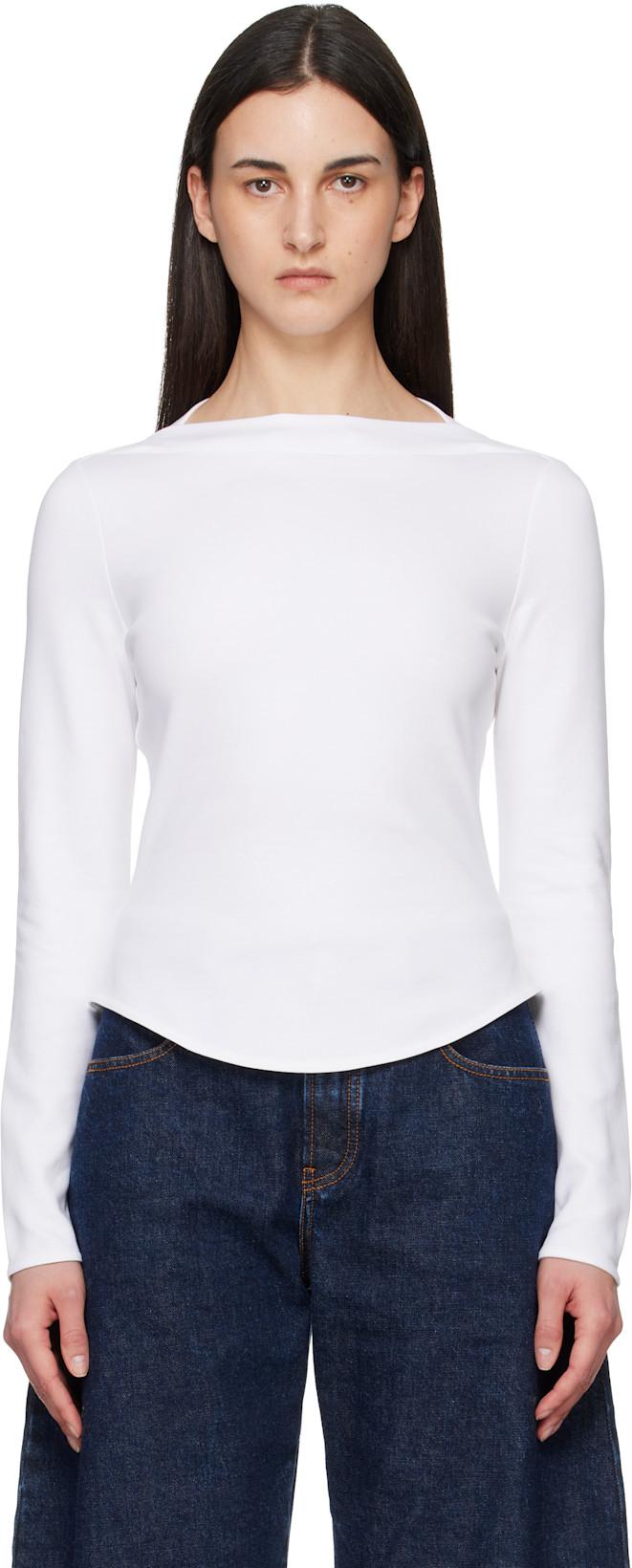 White Cotton T-shirt by ALAIA