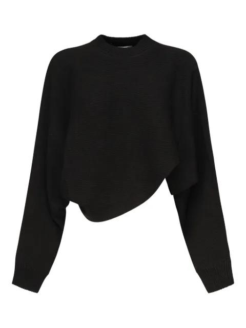 asymmetric-hem knit sweater by ALAIA
