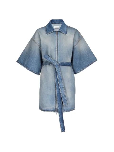 belted zip-up mini dress by ALAIA
