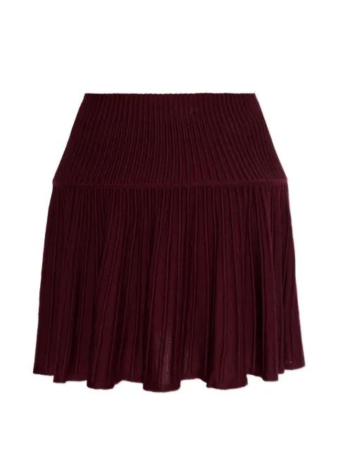 burgundy mini skirt by ALAIA