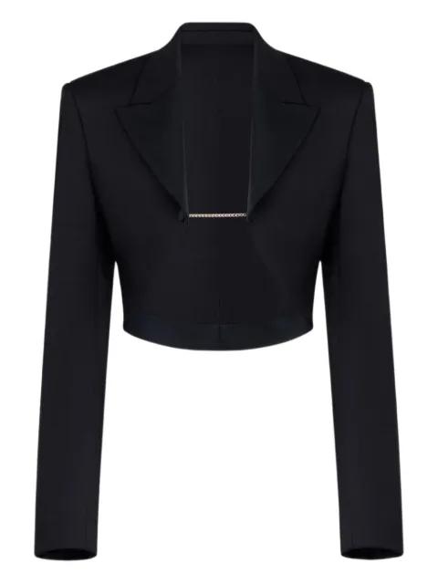 chain-fastening cropped jacket by ALAIA