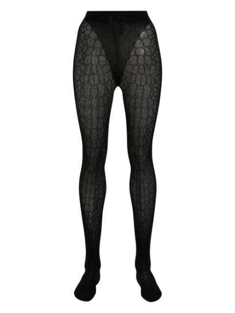 crocodile-patterned tights by ALAIA