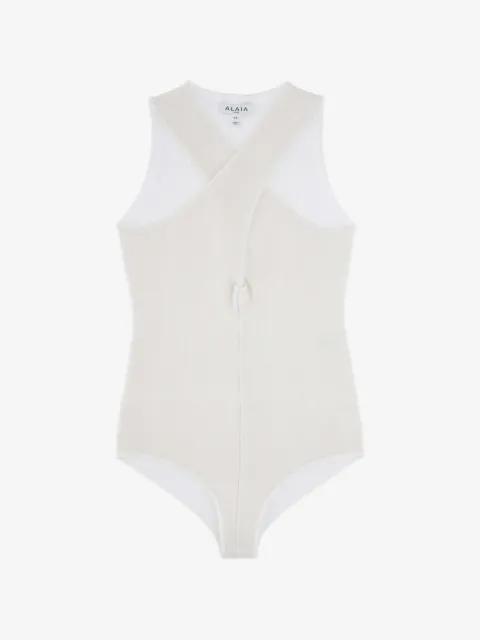 crossover-strap bodysuit by ALAIA