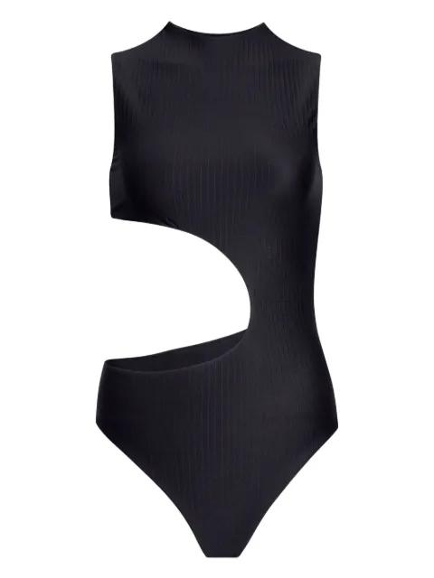 cut-out ribbed swimsuit by ALAIA