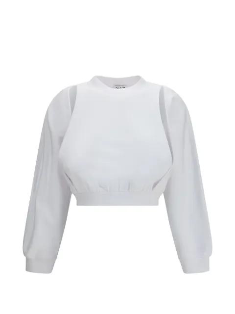 cutout cropped sweatshirt by ALAIA