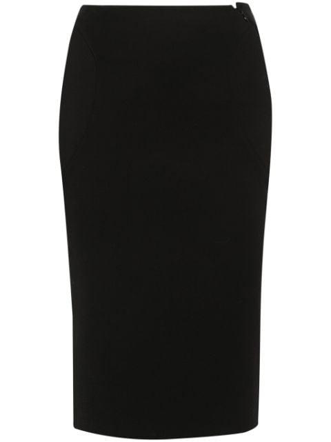 decorative-stitching pencil skirt by ALAIA
