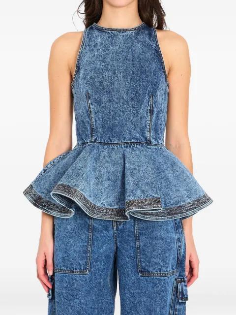 denim top by ALAIA