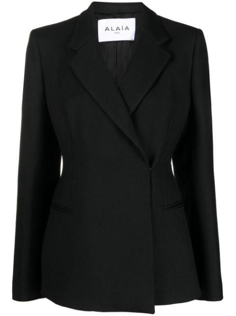 double-breasted virgin-wool blazer by ALAIA