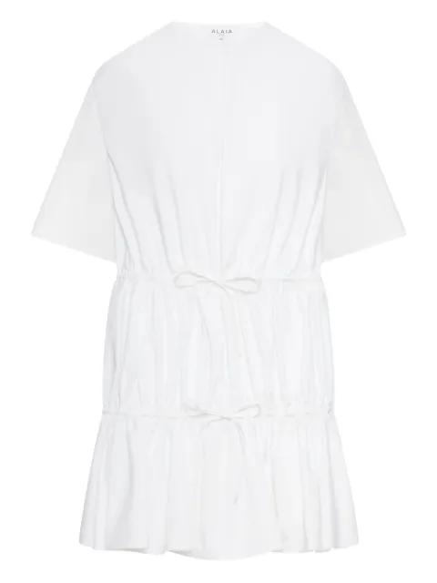 drawstring ruffled dress by ALAIA