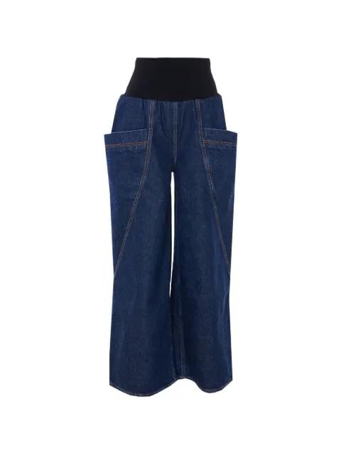 elasticated-waist pocket jeans by ALAIA