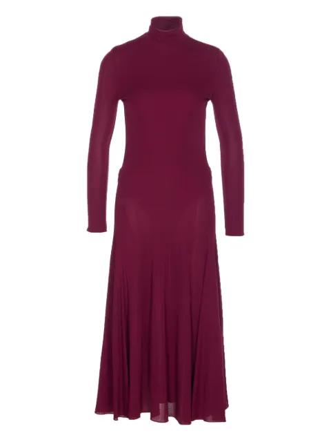 heart-back high-neck maxi dress by ALAIA
