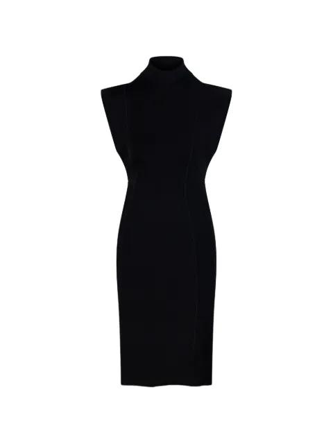 high-neck cap-sleeve dress by ALAIA