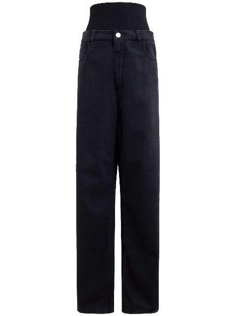 knitted-panel jeans by ALAIA