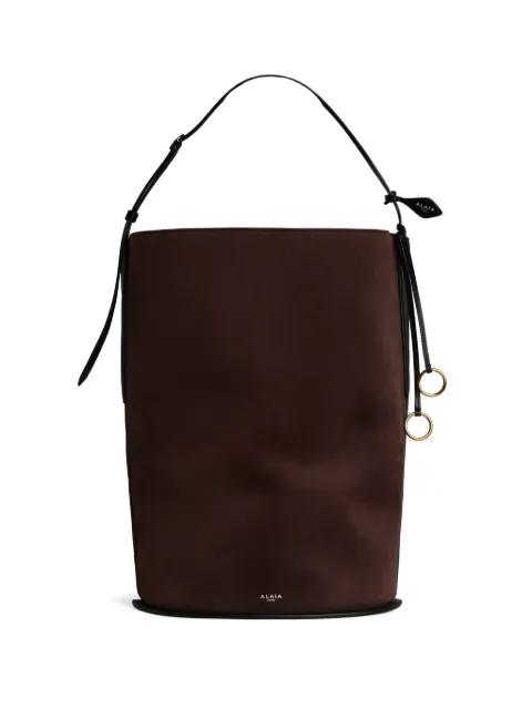 large Hip suede bucket bag by ALAIA