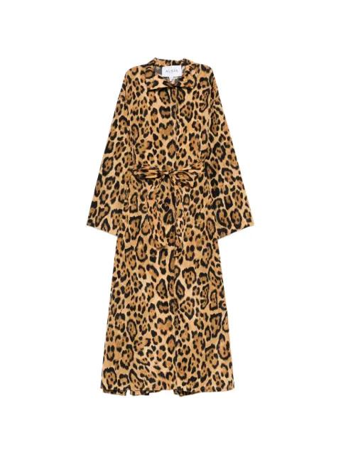 leopard-print belted coat by ALAIA