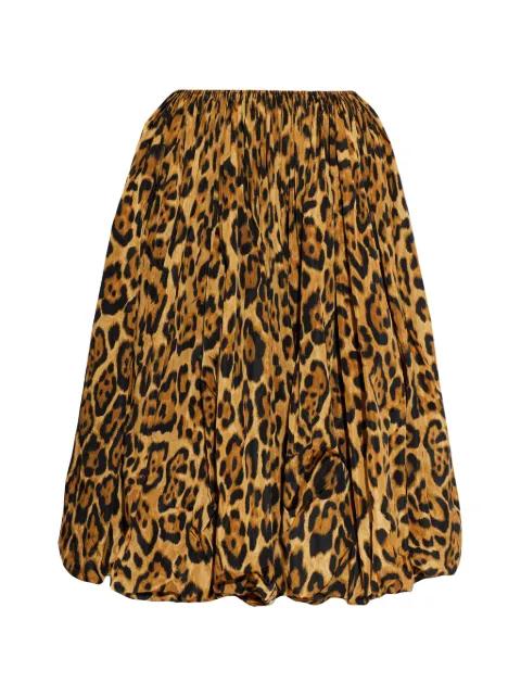 leopard-print midi skirt by ALAIA