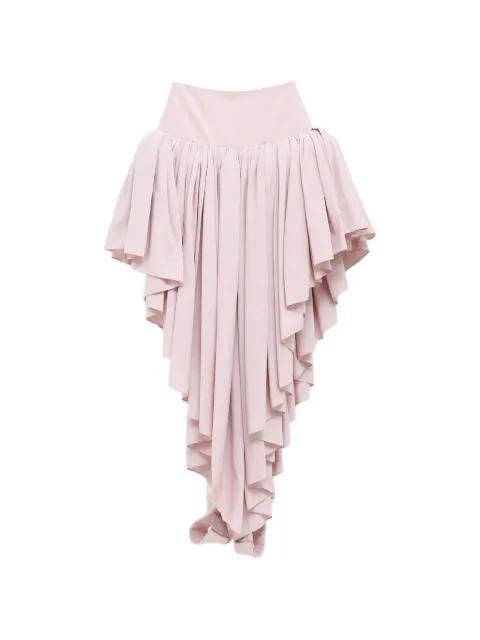 maxi ruffled asymmetric skirt by ALAIA