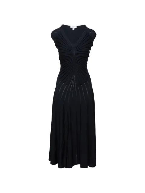 midi V-neck pleated dress by ALAIA