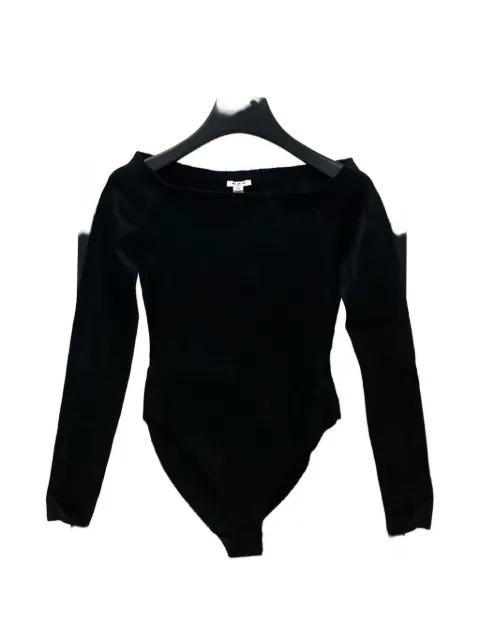 off-shoulder long-sleeve bodysuit by ALAIA