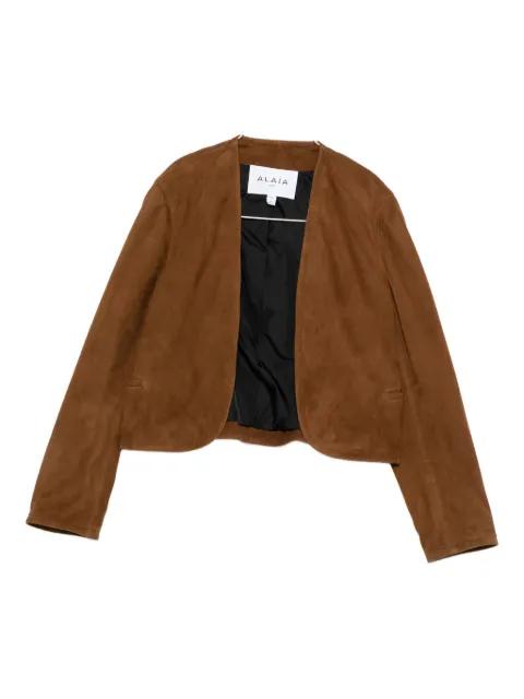 open-front leather jacket by ALAIA