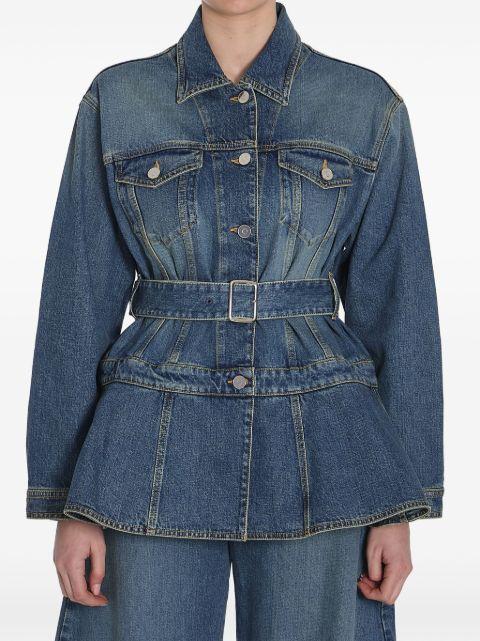 peplum denim jacket by ALAIA